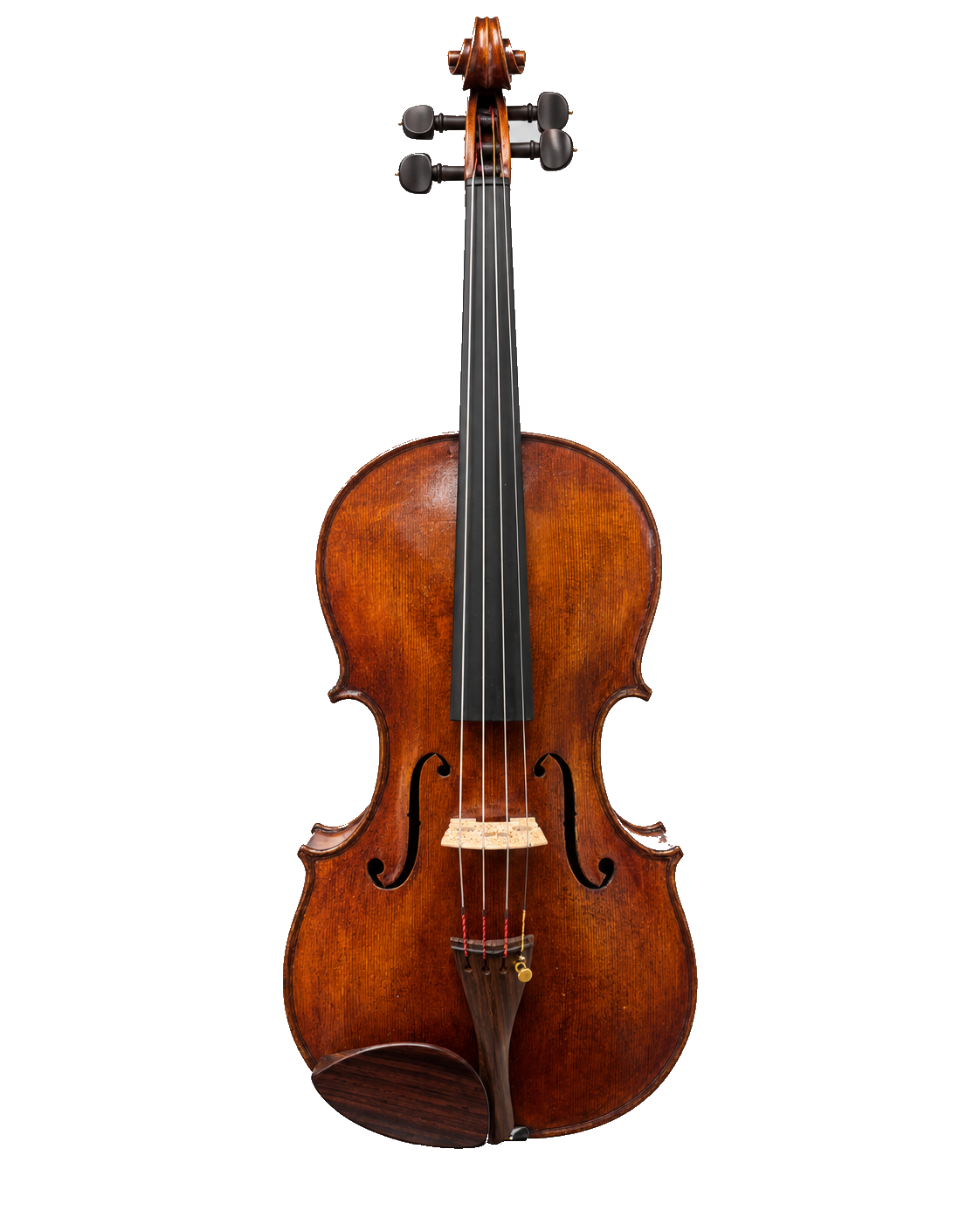 Viola bearing a Giovanna Chitto da Brescia label, full front view with amber-brown varnish